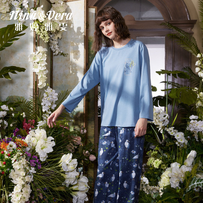 雅婷雅雯【中华鹳】情侣睡衣秋冬季圆领套头家居服套装,淘宝优惠券,粉丝福利购,淘宝优惠卷