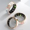 Cross-border Smart Ring Enamel Crafts Heart Rate Blood Oxygen Exercise Sleep Monitoring Waterproof Smart Ring