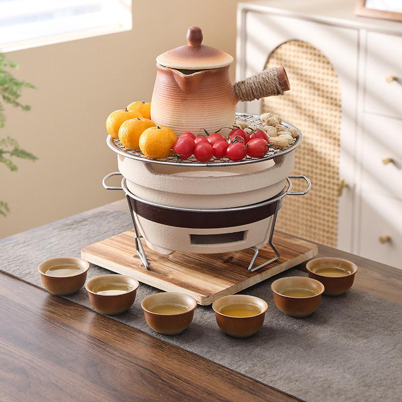 围炉煮茶罐罐茶壶陶土器具室内家用全套烧烤炉户外打边炉老式炭炉,淘宝优惠券,粉丝福利购,淘宝优惠卷