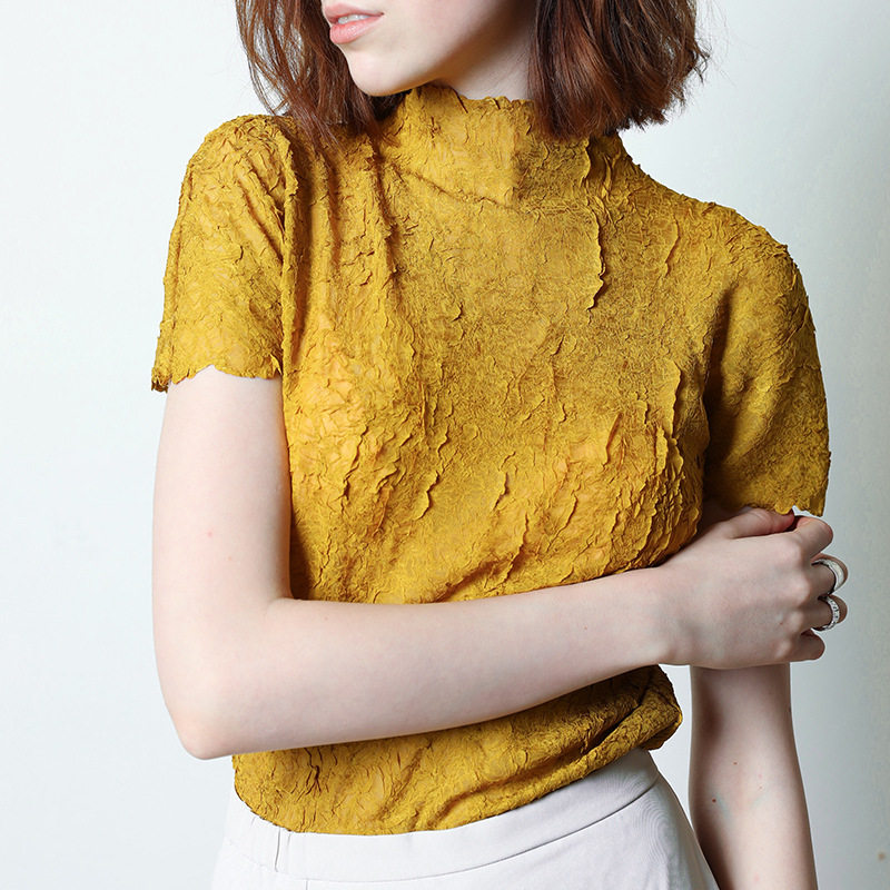 气质高领短袖2020春夏简约打底衫 fonrityT恤