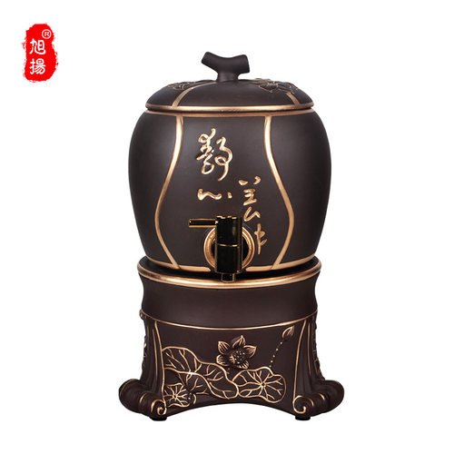 包邮 旭扬手彩描金紫砂水罐水缸开水壶茶水壶凉开水壶 卫生健康 - 图2