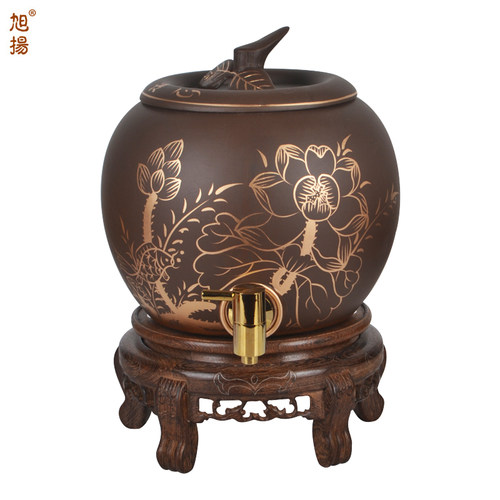 包邮 旭扬手彩描金紫砂水罐水缸开水壶茶水壶凉开水壶 卫生健康 - 图3