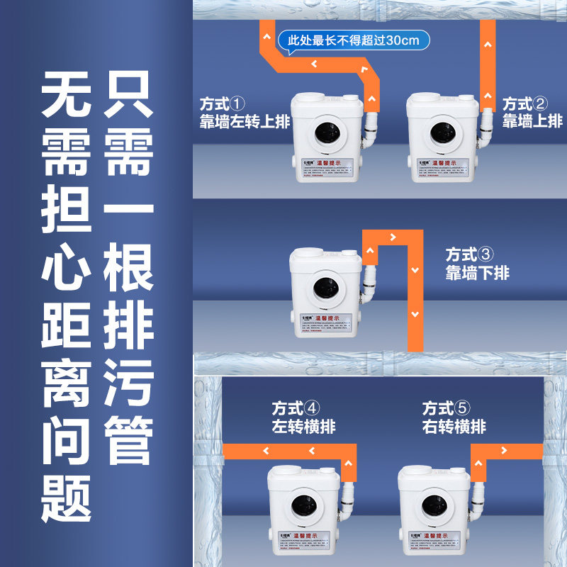 别墅地下室马提升桶一体专用污水泵隐藏电动粉碎上排坐便器,淘宝优惠券,粉丝福利购,淘宝优惠卷