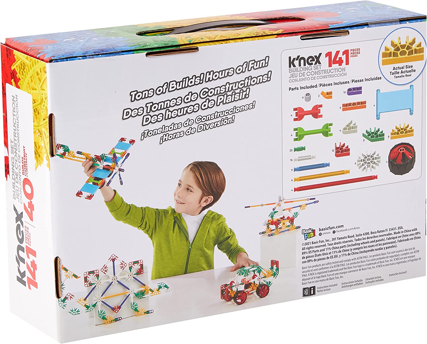 Knex40科乐思儿童益智拼插拼装搭建积木玩具建筑套装早教教具礼物 - 图0
