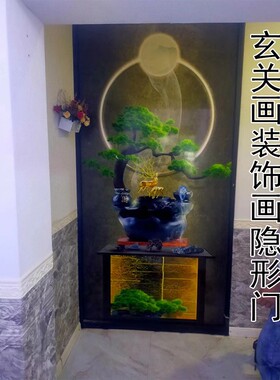 幽灵门装饰画隐形门暗门衣帽间厨房移门卫生间仓库阳台平开门