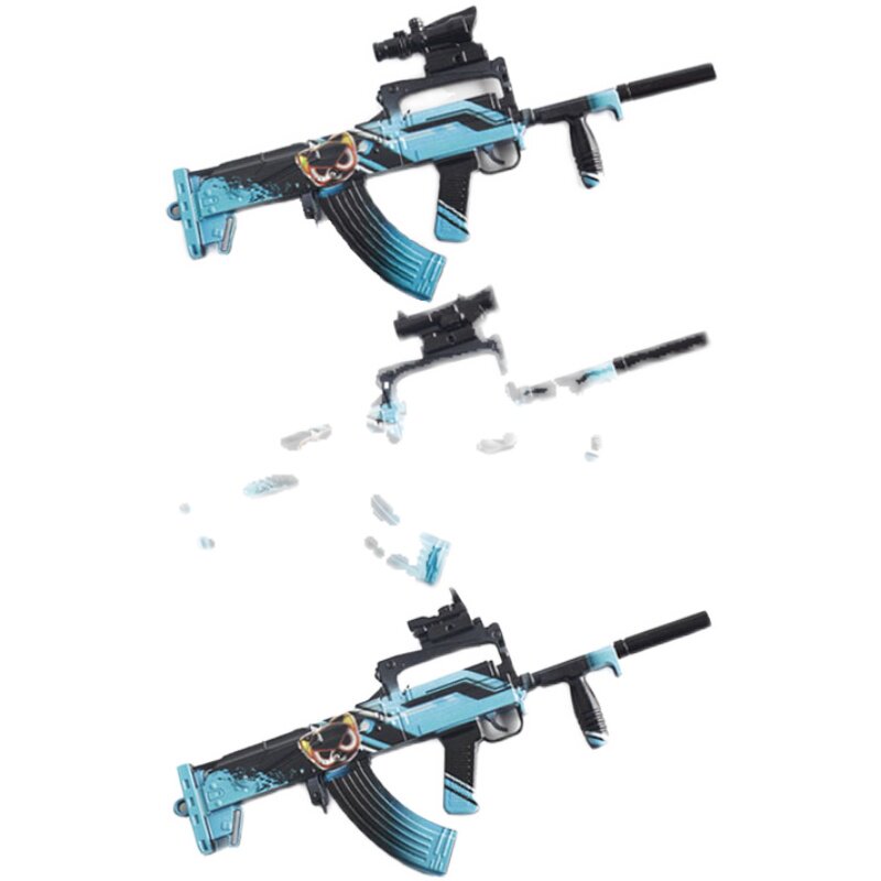 和平精英皮肤和平精英吃鸡游戏周边 GROZA罗小黑皮肤武器可拆卸合金玩具枪模型