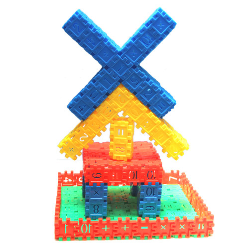 儿童塑料方块数字拼插积木男女孩益智力拼装玩具3d立体拼图房子 - 图2