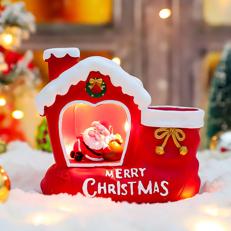 圣诞节老人笔筒笔插多功能小夜灯桌面摆件平安夜礼物送男女生儿童,淘宝优惠券,粉丝福利购,淘宝优惠卷