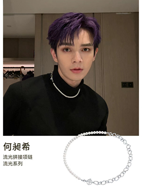 景甜明星同款 流光小耳钉轻奢耳环小众设计感耳圈独特珍珠耳饰女