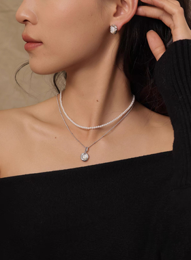 【新款】新气象蛇纹纳财鸿运祥瑞双层叠链颈链轻奢百搭时尚毛衣链