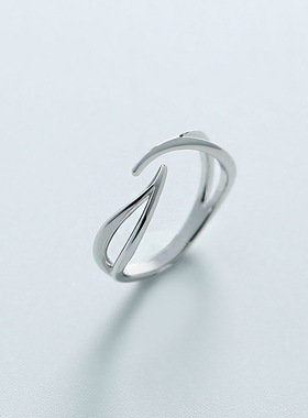 2022年时尚个性尾戒小指男女纯银