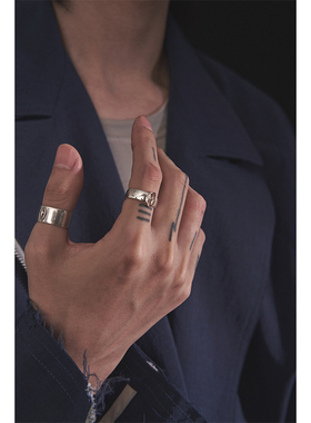 设计个性手工十字架开口情侣戒指