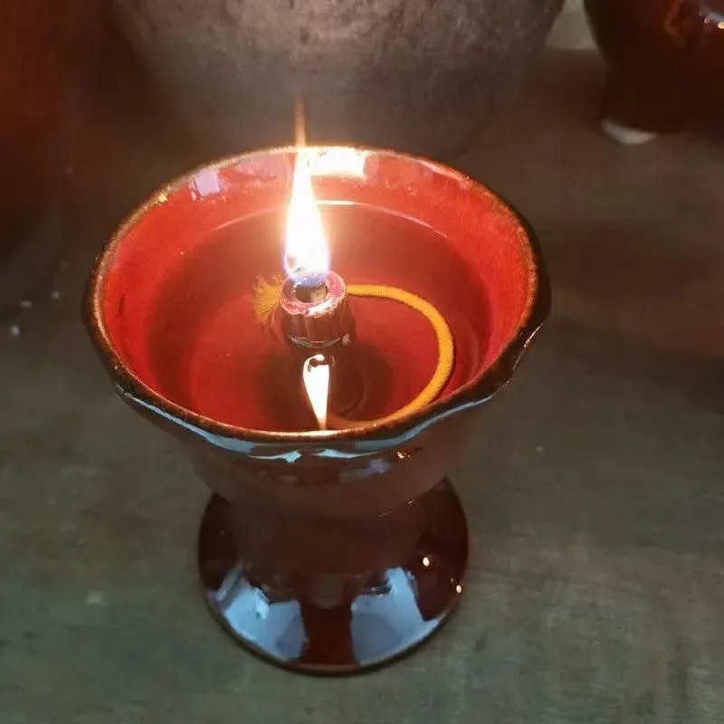 陶瓷油灯老式供佛佛灯神灯烛台长明灯煤油灯家用复古清油寺庙,淘宝优惠券,粉丝福利购,淘宝优惠卷