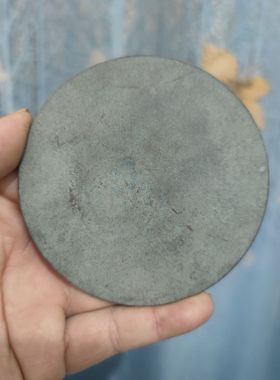 铜镜摆件招财进宝四大神兽图案黄铜镜家居工艺品直径10厘米绿锈