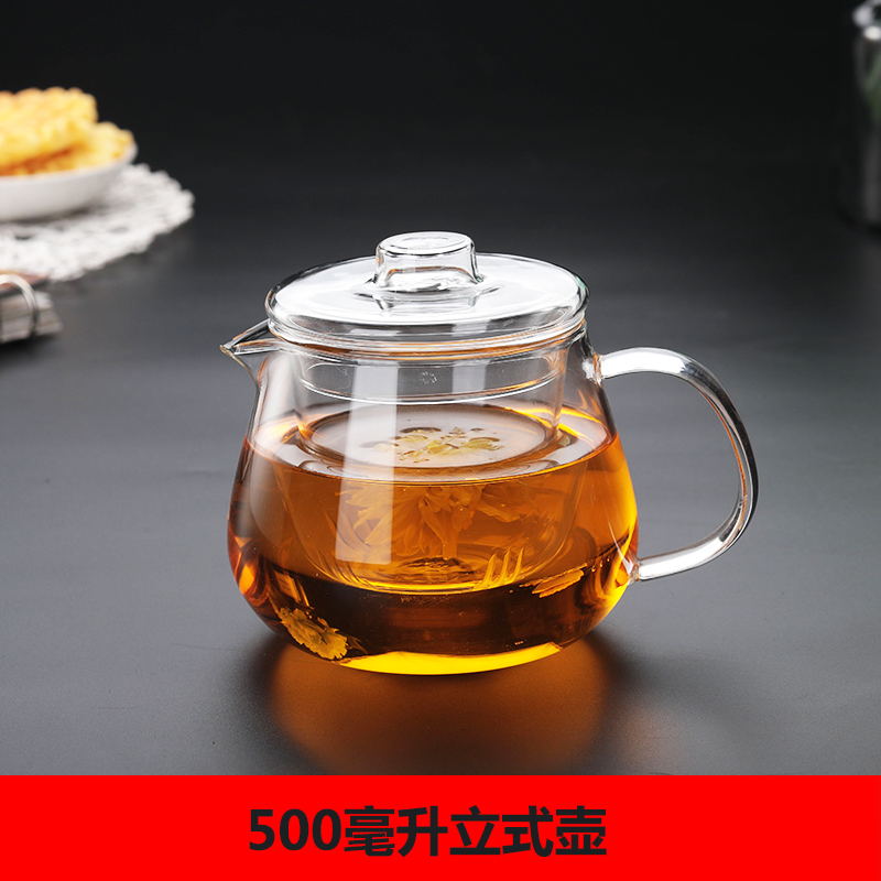 包邮耐热玻璃花茶壶茶具套装咖啡杯茶杯水壶过滤式小泡茶壶耐高温 - 图2