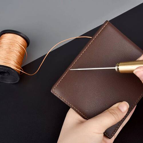 【7枚钢针】帆布皮革缝纫针,锥子针尼龙线,DIY皮革缝制工具 - 图1