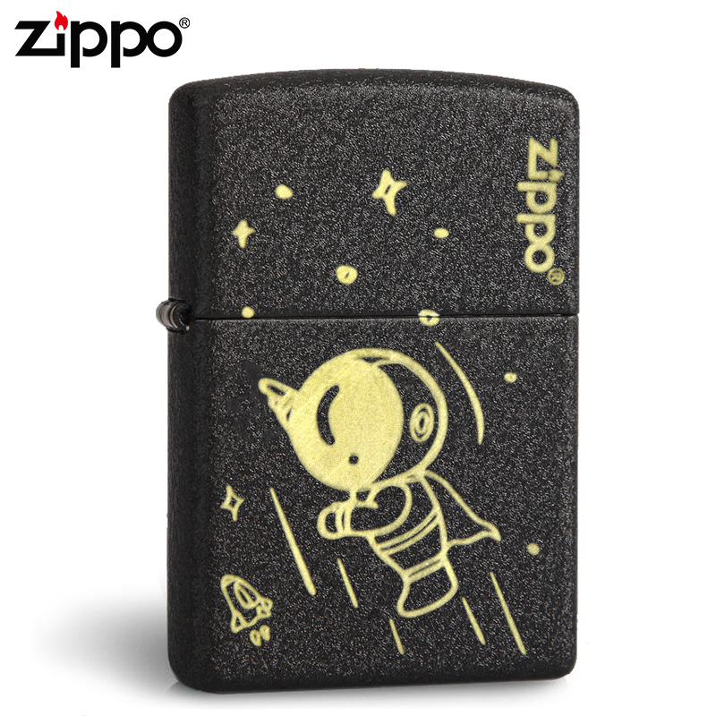 Zippo之宝正版防风煤油太空宇航员个性潮流zpoo定制打火机送礼zip - 图2