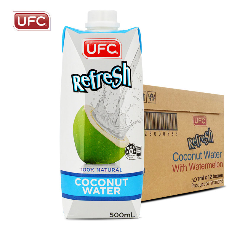 泰国原装进口ufc绿茶味饮料椰子水 意满强食品纯果蔬汁
