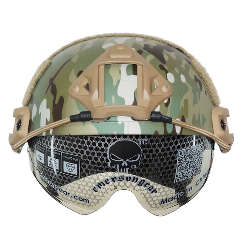 无贼WZJP轻量FAST战术头盔带风镜ABS塑料军迷MH实顶普通野战吃鸡 - 图3