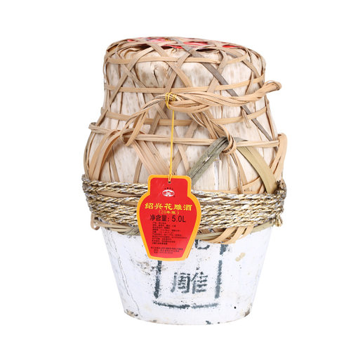 古越龙山绍兴黄酒二十年绍兴花雕酒5L/坛糯米酒10斤20年坛装黄酒 - 图0