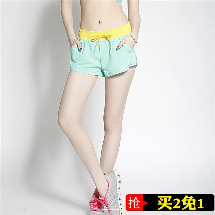 新款包郵超美綁帶內襯有口袋 夜視反光運動健身跑步短褲瑜伽熱褲