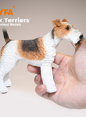 YFA模玩猎狐梗仿真狗模型车摆件