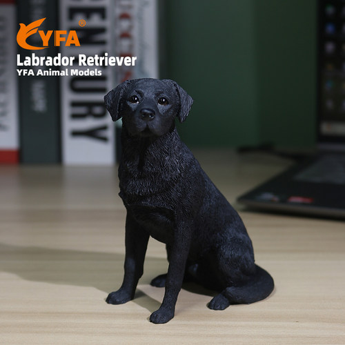 吉佳美YFA模玩拉布拉多犬坐姿仿真狗模型车载摆件收藏纪念工艺品 - 图2