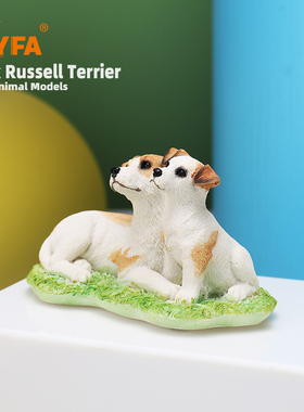 YFA杰克罗素梗仿真狗模型车摆件