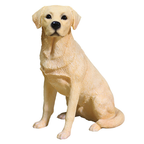 吉佳美YFA模玩拉布拉多犬坐姿仿真狗模型车载摆件收藏纪念工艺品 - 图3