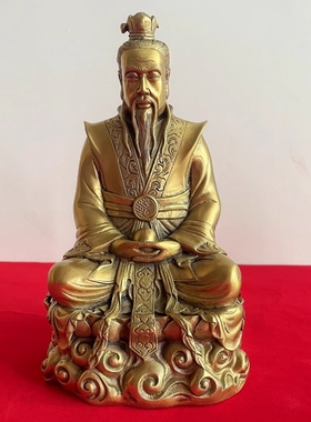 黄铜铸造三清神像三清道祖老君像