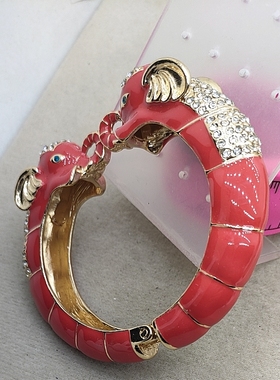 18满29元包邮  珐琅彩手镯  滴釉大象手镯  大象鼻子对接错位瑕疵