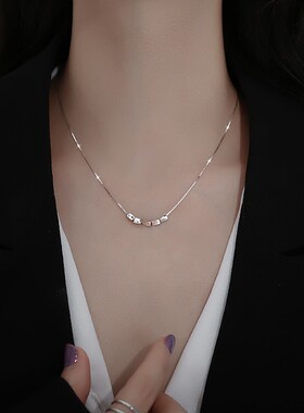 925纯银轻奢小众转运珠项链