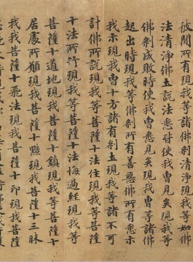 唐 无名氏兜沙经 长卷高清微喷学习临摹书法小楷名家范本楷书字帖
