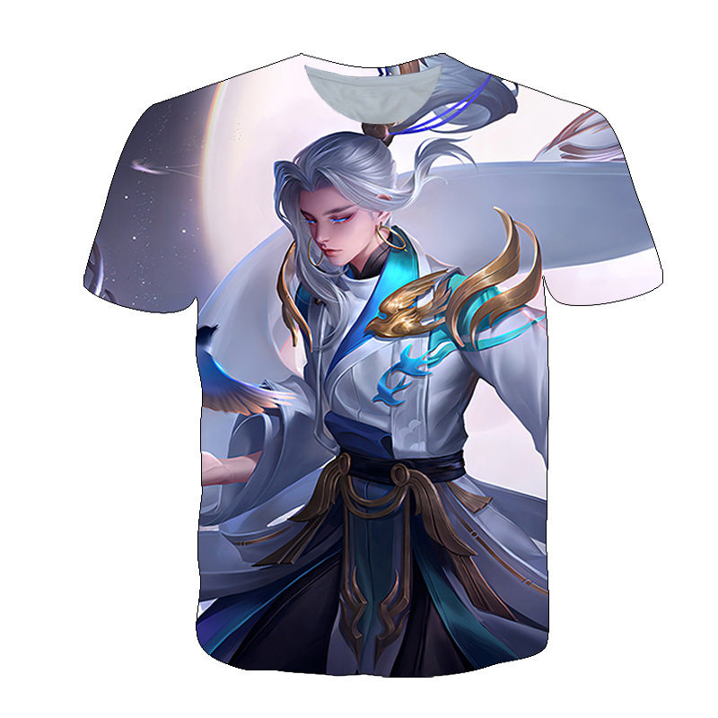 王者荣耀衣服王者荣耀马超无双飞将衣服3D印花男女短袖t恤夏青少年儿童cos上衣