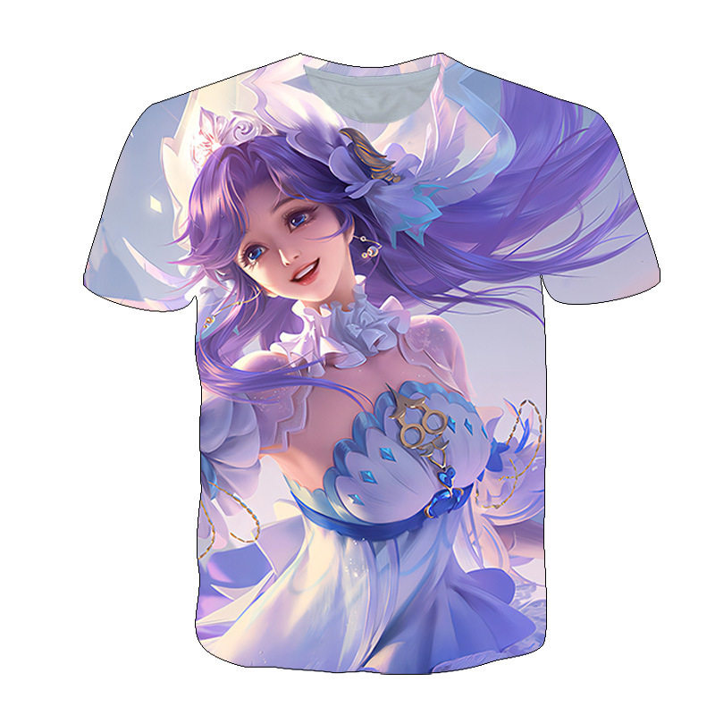 王者荣耀衣服王者荣耀马超无双飞将衣服3D印花男女短袖t恤夏青少年儿童cos上衣
