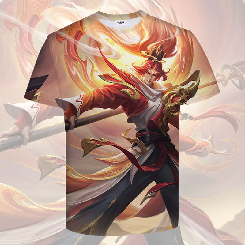 王者荣耀衣服王者荣耀孙悟空至尊宝衣服3D印花男女装短袖t恤夏青少年儿童上衣