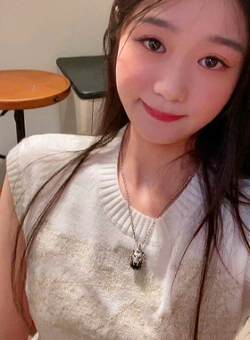 S925银个性做旧复古黑色水晶狮子头项链男女同款