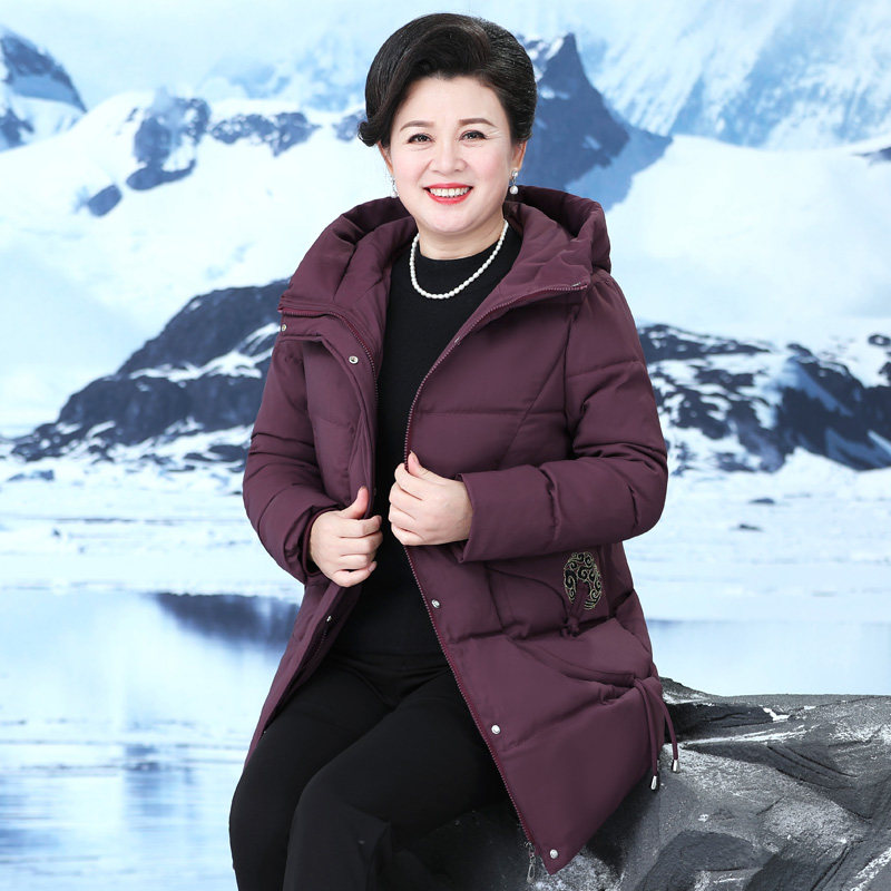 中老年女装200斤胖mm冬装加厚棉衣 闪闪情缘中老年女装