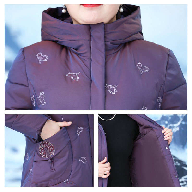 胖妈妈冬装加大码2021新款中老年人 闪闪情缘中老年女装