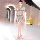 Summer plaid printed shirt, irregular flower decorated skirt short, two-piece set 2025 new age-ducing suit skirt