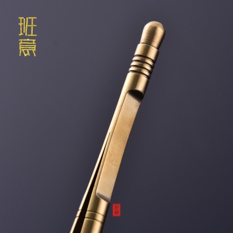 班意黄铜茶夹功夫茶具配件精品茶镊子茶叶夹子茶道零配金属茶杯夹,淘宝优惠券,粉丝福利购,淘宝优惠卷