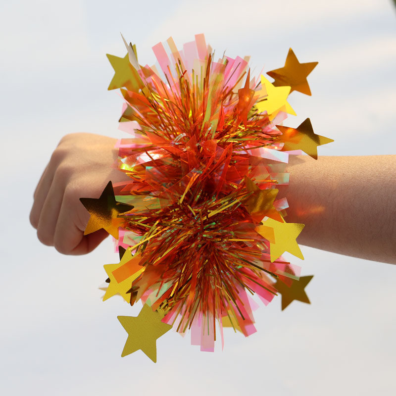 幼儿园跳舞蹈手花皮筋手腕花小学儿童运动会表演出手环团体操道具,淘宝优惠券,粉丝福利购,淘宝优惠卷