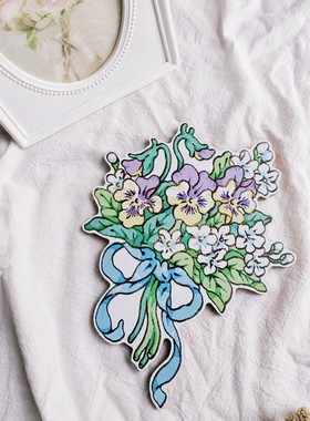 小红书博主推荐铃兰花束装饰木板画墙面壁饰挂画木质工艺品摆件