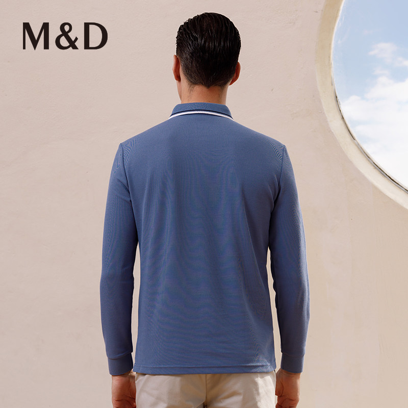 m&d商务秋冬新款休闲修身领polo衫 名盾服饰Polo衫