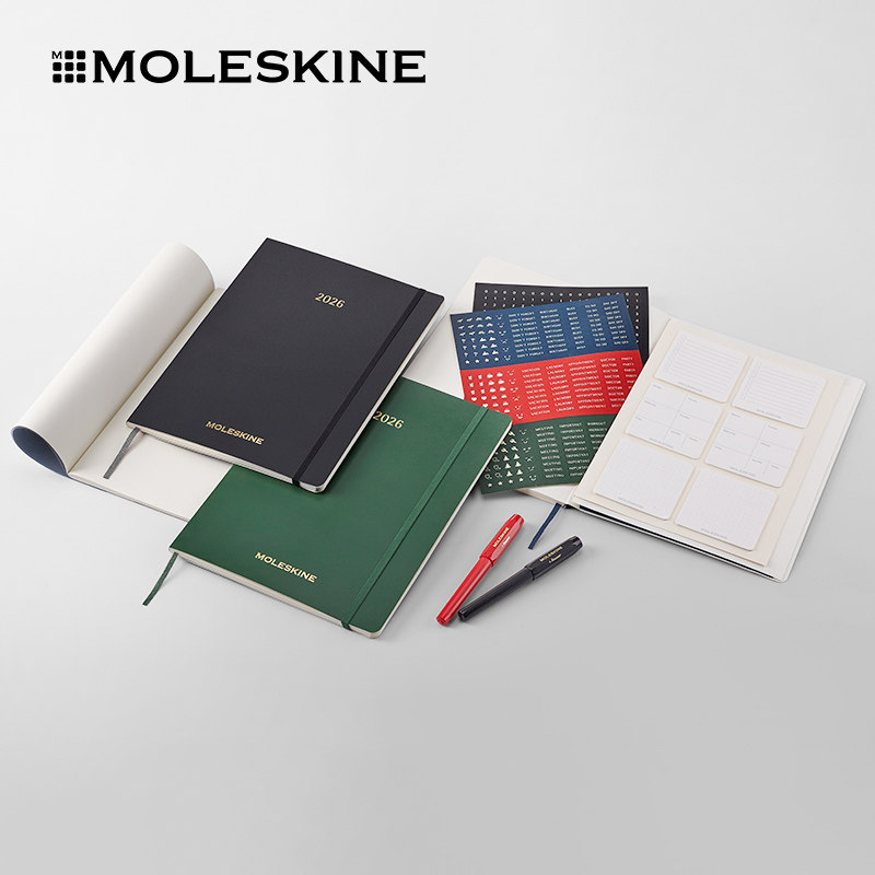 Moleskine 2026年15个月规划日程本特大型计划本手账会议记录草稿笔记本办公记事随记本,淘宝优惠券,粉丝福利购,淘宝优惠卷