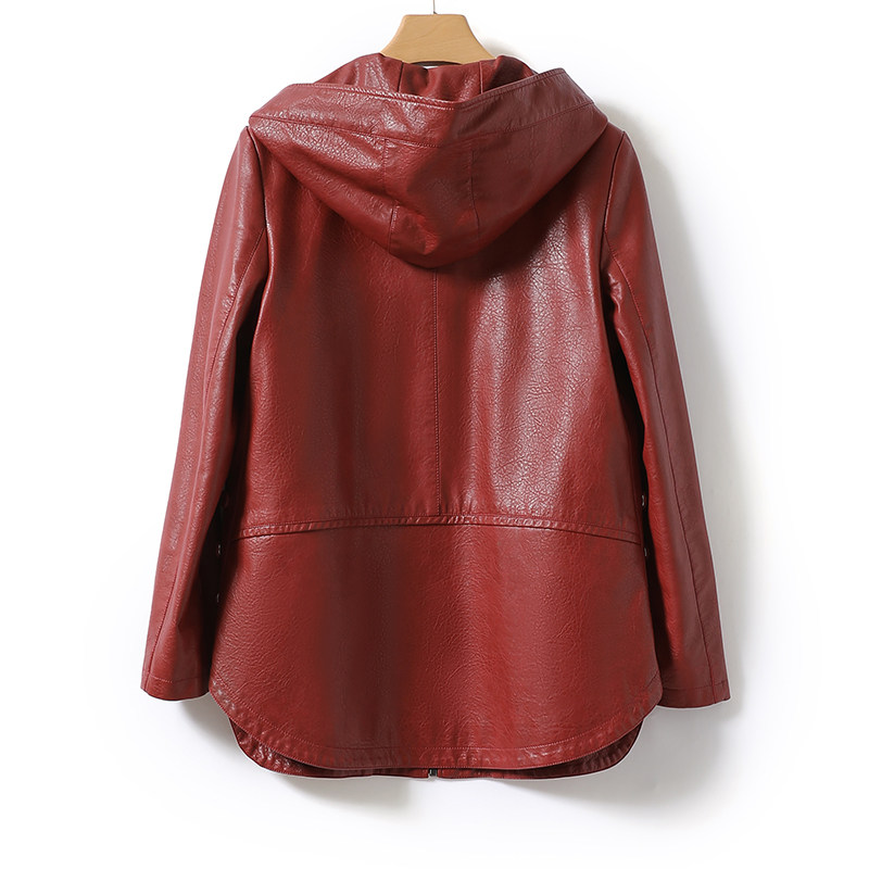 海宁真皮皮衣女常规款韩版连帽宽松大码绵羊皮夹克妈妈装春秋外套,淘宝优惠券,粉丝福利购,淘宝优惠卷