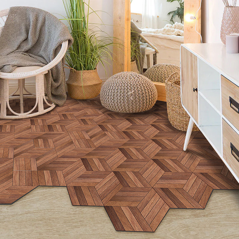 Funlife《复古法兰西》法式复古即撕即贴木纹地贴玄关翻新细木纹,淘宝优惠券,粉丝福利购,淘宝优惠卷