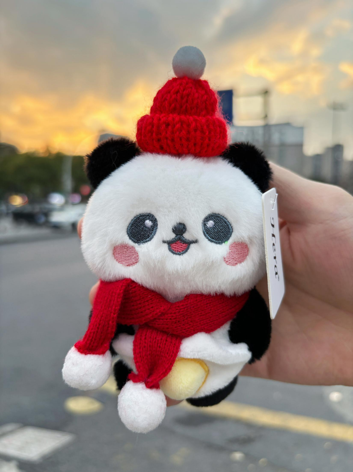 新年熊猫挂件爷爷毛绒公仔玩偶钥匙扣成都基地纪念品宽窄巷子周边