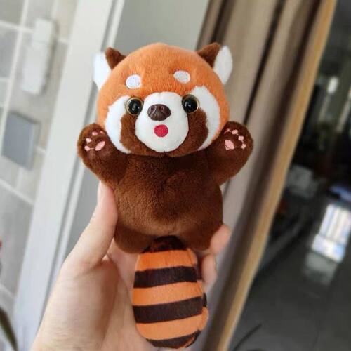 小熊猫挂件正版毛绒玩具公仔玩偶红浣熊书包挂饰成都基地同款 - 图1