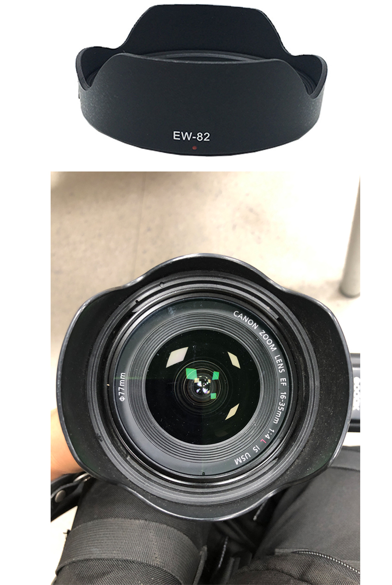 适用佳能EW-82遮光罩 77mm镜头盖 16-35 UV镜单反相机 16-35mm f4 IS USM 滤镜 保护盖 镜头配件 - 图1